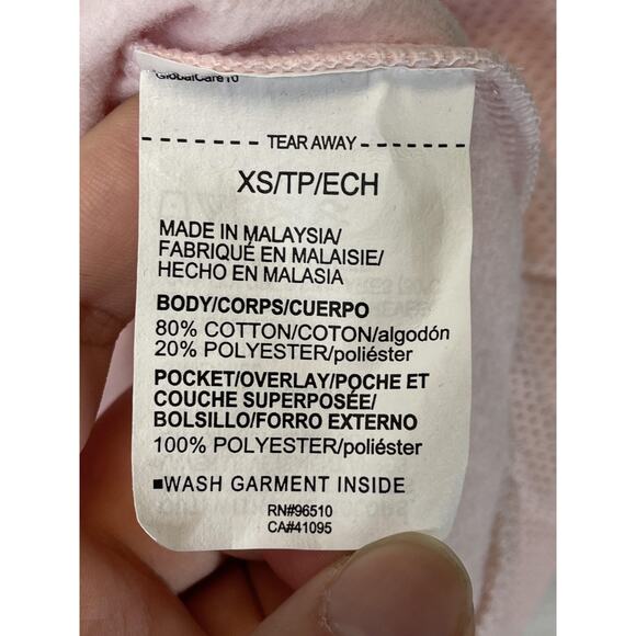 Under Armour Hoodie Womens XS Pink Rival Fleece Mesh Logo Pullover Sweatshirt - Picture 8 of 11